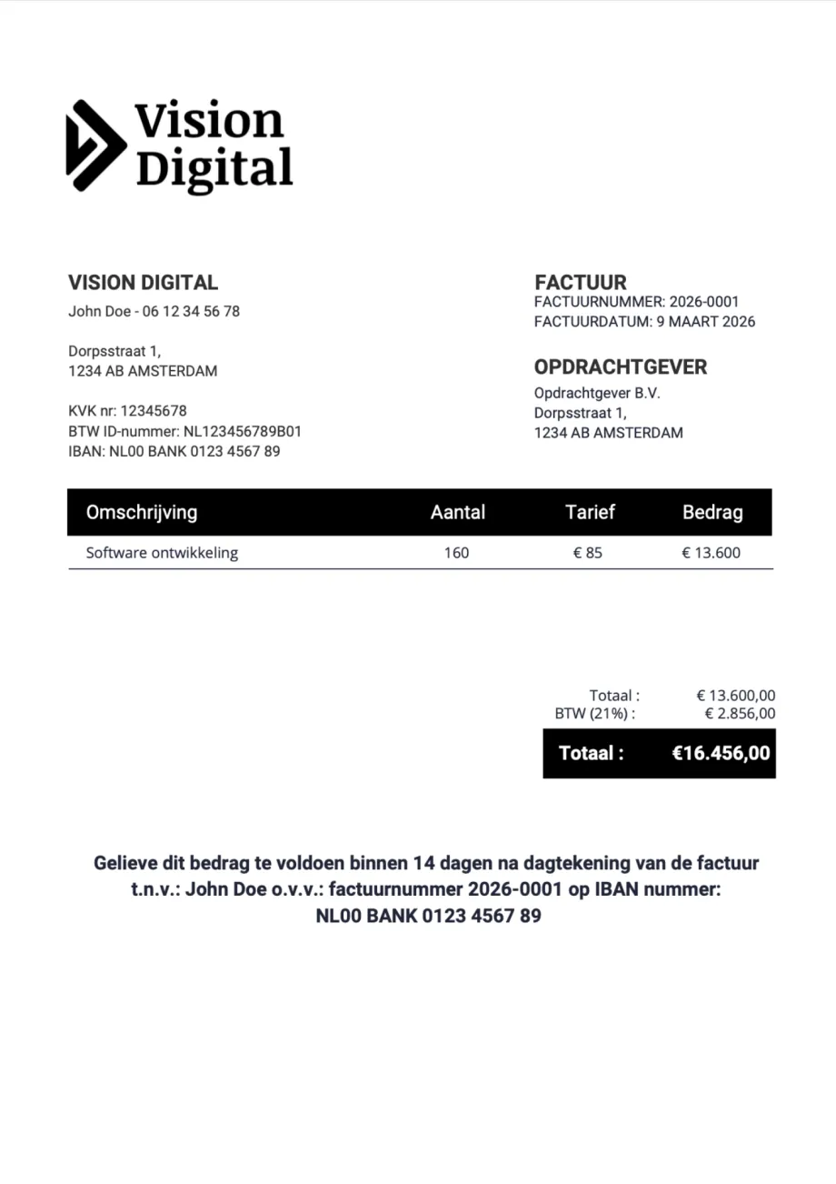 Factuur template