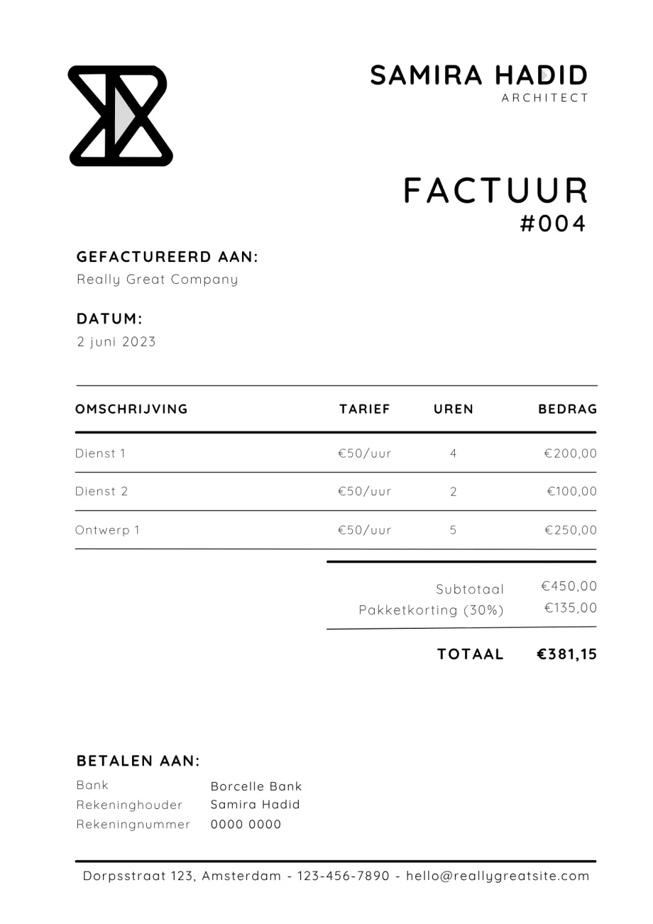 Factuur template